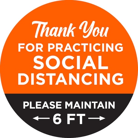 Thank You For Social Distancing, Orange, 15, 8459OR